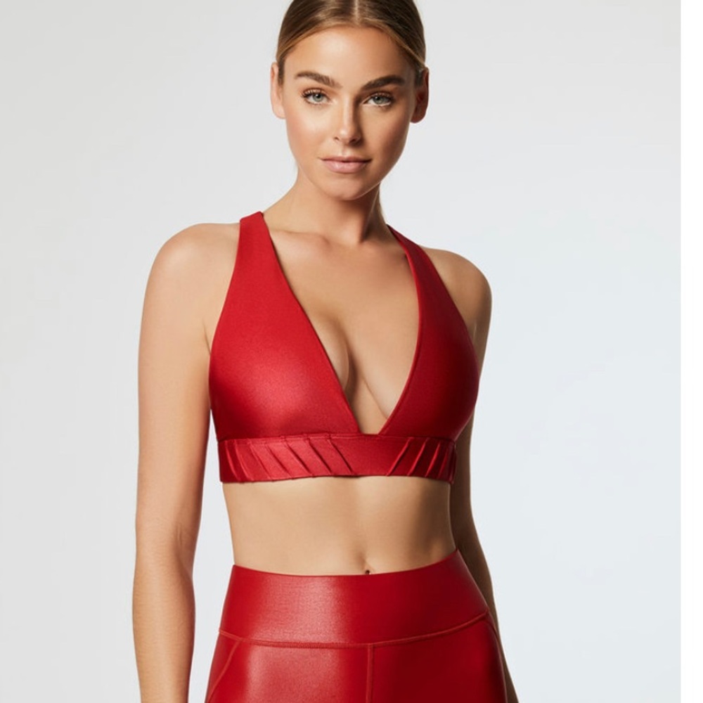 Carbon38 Glossy Cross Back Bra - medium